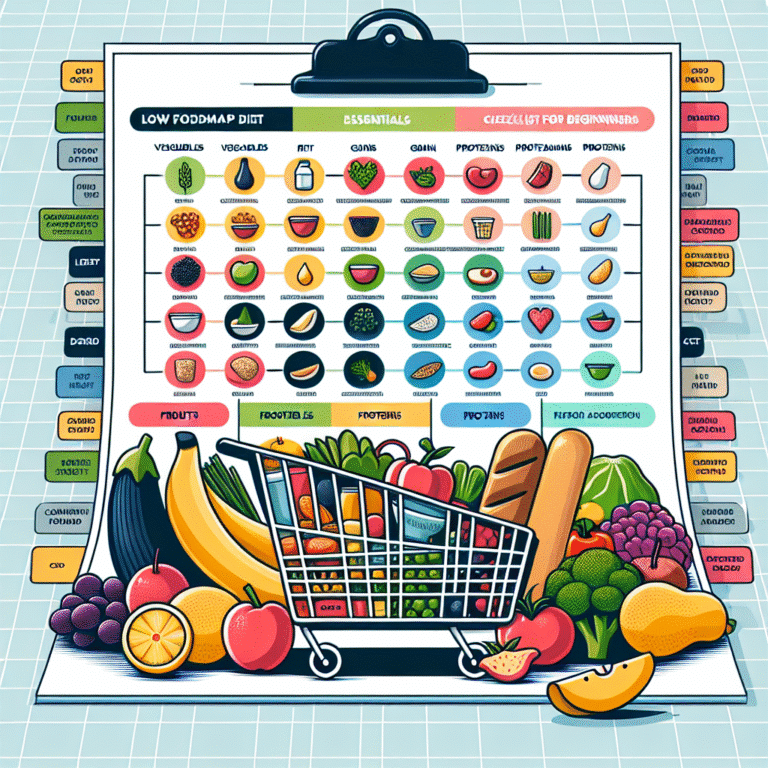 detailed low fodmap diet checklist for beginner grocery shopping
