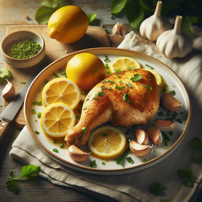 quick and easy lemon garlic low fodmap chicken