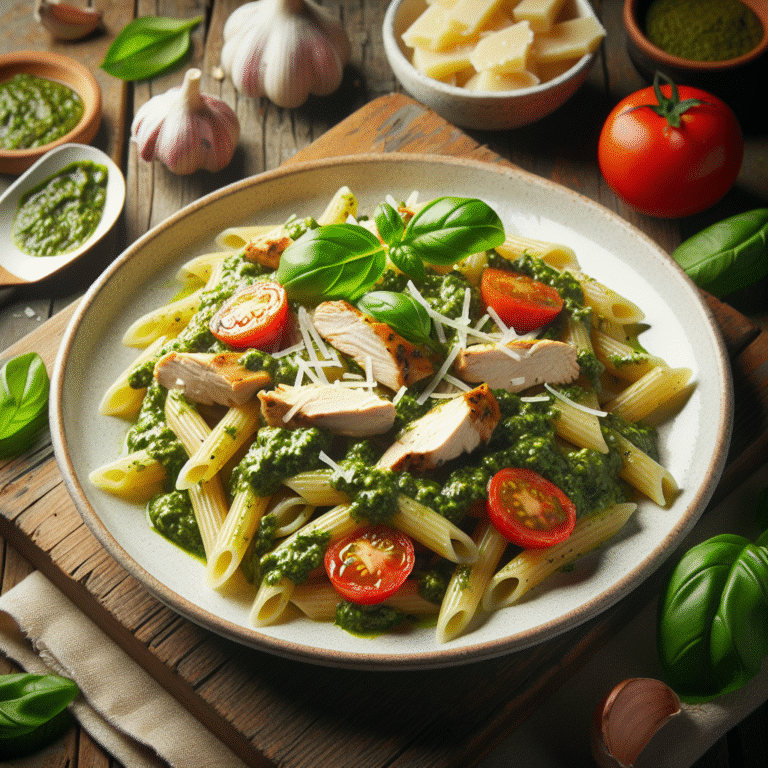flavorful low fodmap pesto chicken pasta